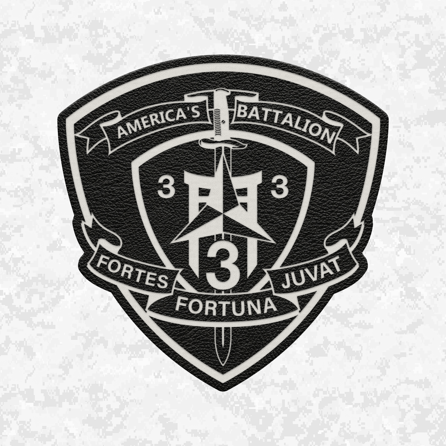 3rd Battalion 3rd Marines "Trinity" | Leather Patch | Velcro Backed