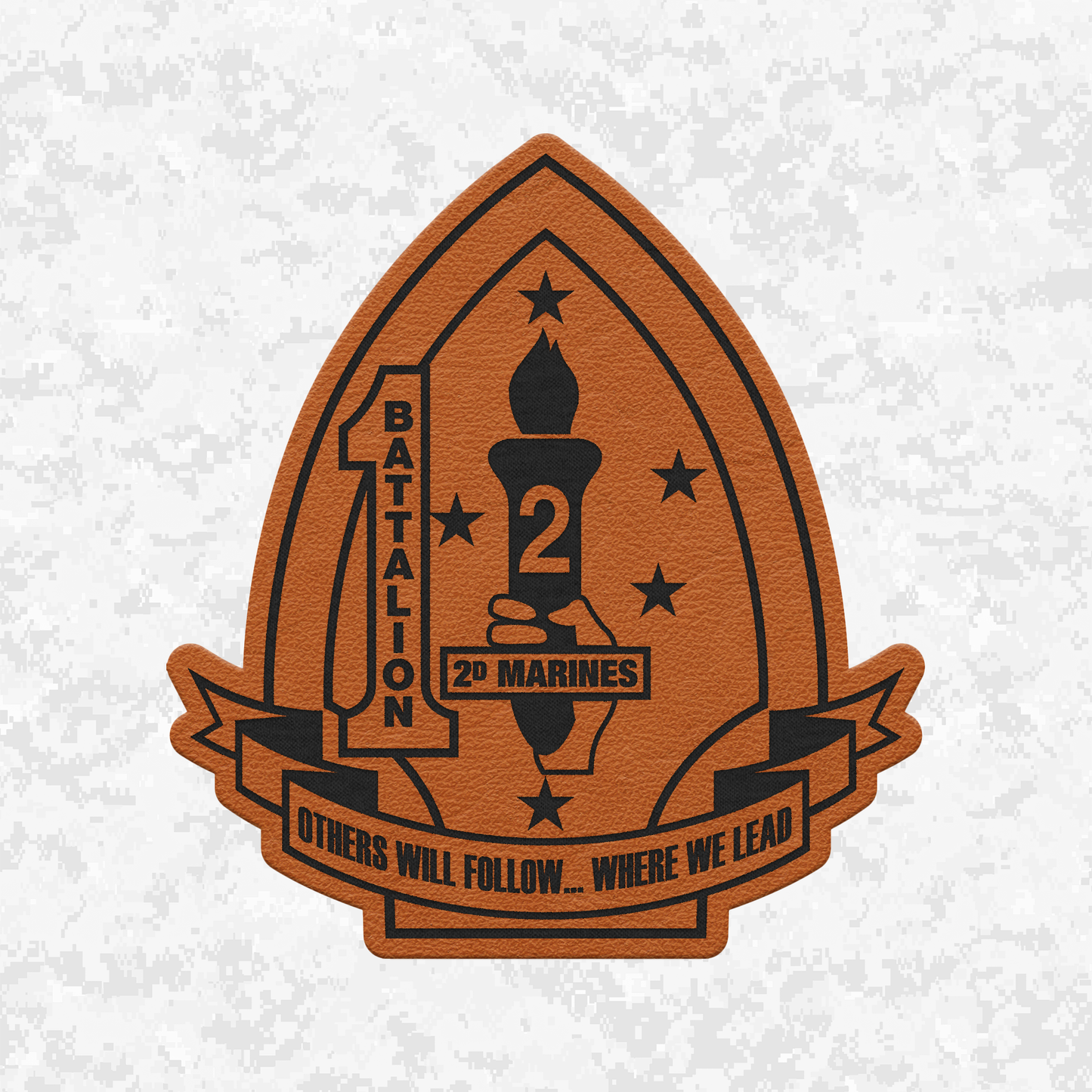 1st Battalion 2nd Marines "Typhoon" | Leather Patch | Velcro Backed