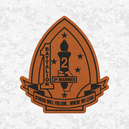 1st Battalion 2nd Marines "Typhoon" | Leather Patch | Velcro Backed