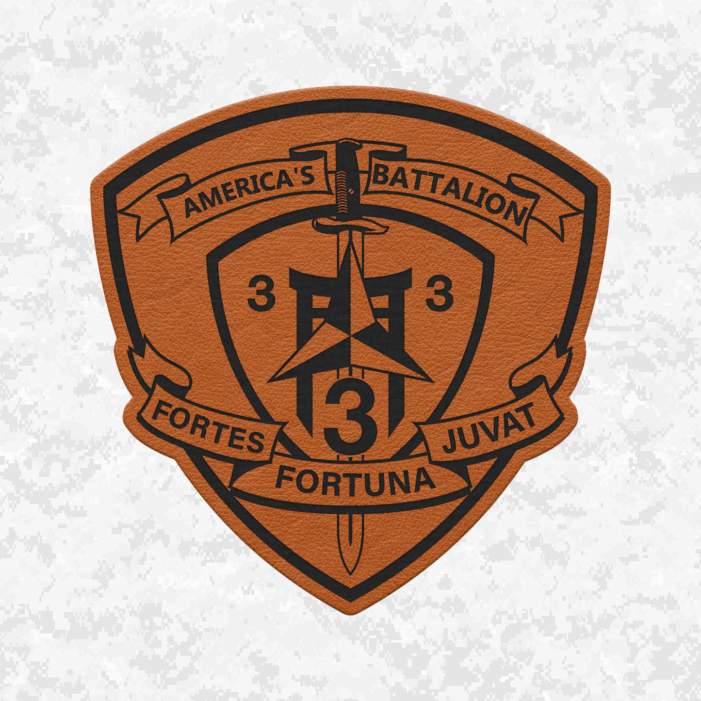 3rd Battalion 3rd Marines "Trinity" | Leather Patch | Velcro Backed