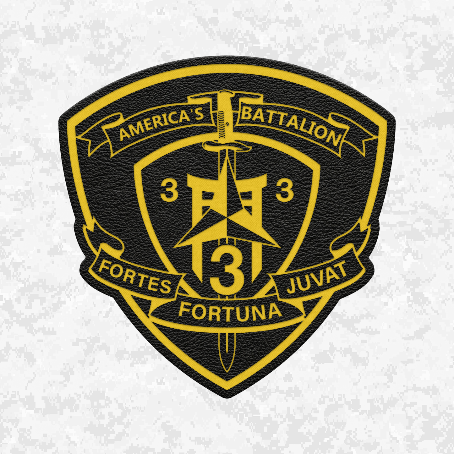 3rd Battalion 3rd Marines "Trinity" | Leather Patch | Velcro Backed