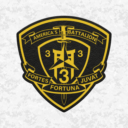 3rd Battalion 3rd Marines "Trinity" | Leather Patch | Velcro Backed