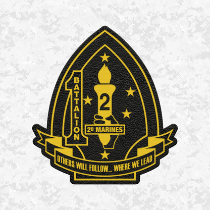 1st Battalion 2nd Marines "Typhoon" | Leather Patch | Velcro Backed