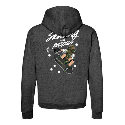 Skating With Purpose - Marine in Skate (marpat forest) Hoodie
