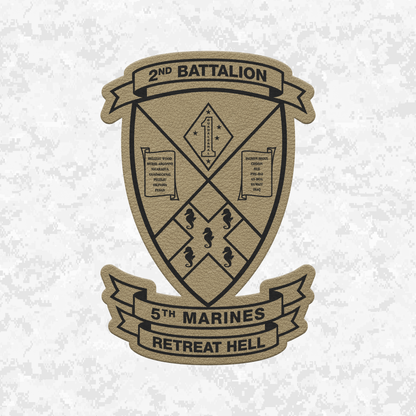 2nd Battalion 5th Marines Unit "Marauders" | Leather Patch | Velcro Backed