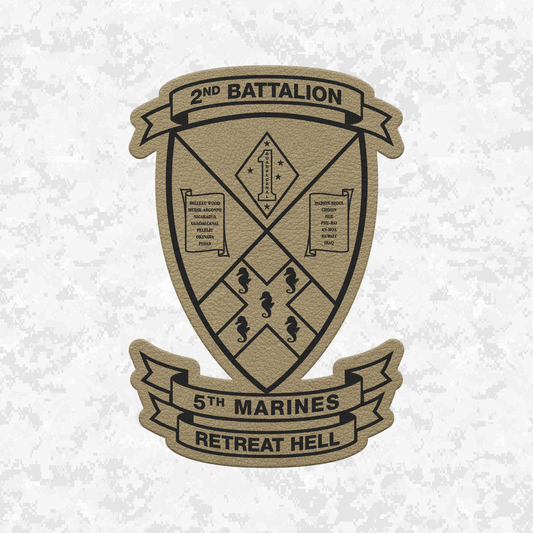 2nd Battalion 5th Marines Unit "Marauders" | Leather Patch | Velcro Backed