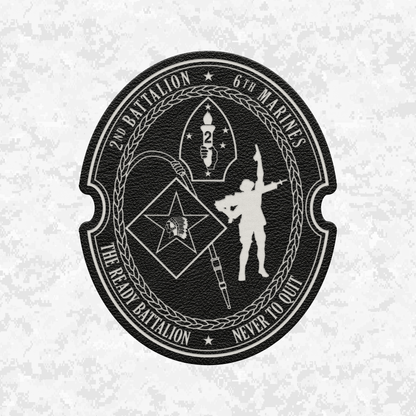 2nd Battalion 6th Marines Unit "The Ready Battalion" | Leather Patch | Velcro Backed