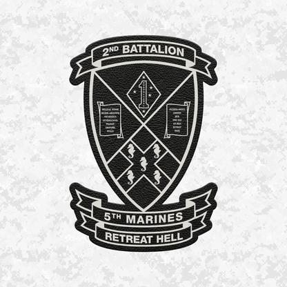 2nd Battalion 5th Marines Unit "Marauders" | Leather Patch | Velcro Backed