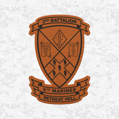 2nd Battalion 5th Marines Unit "Marauders" | Leather Patch | Velcro Backed