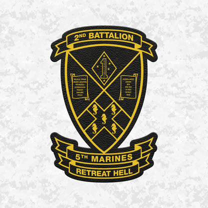 2nd Battalion 5th Marines Unit "Marauders" | Leather Patch | Velcro Backed