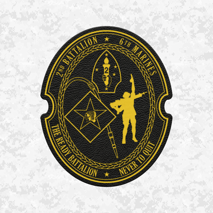 2nd Battalion 6th Marines Unit "The Ready Battalion" | Leather Patch | Velcro Backed