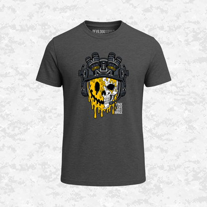 Face Life with a Smile | Tactical Skull | T-shirt