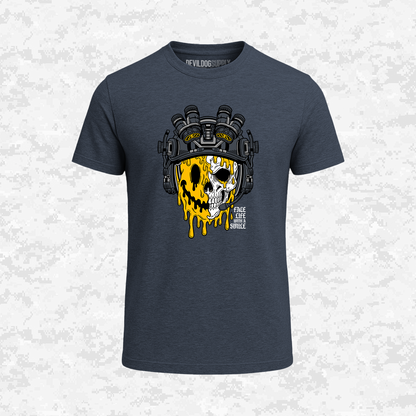 Face Life with a Smile | Tactical Skull | T-shirt