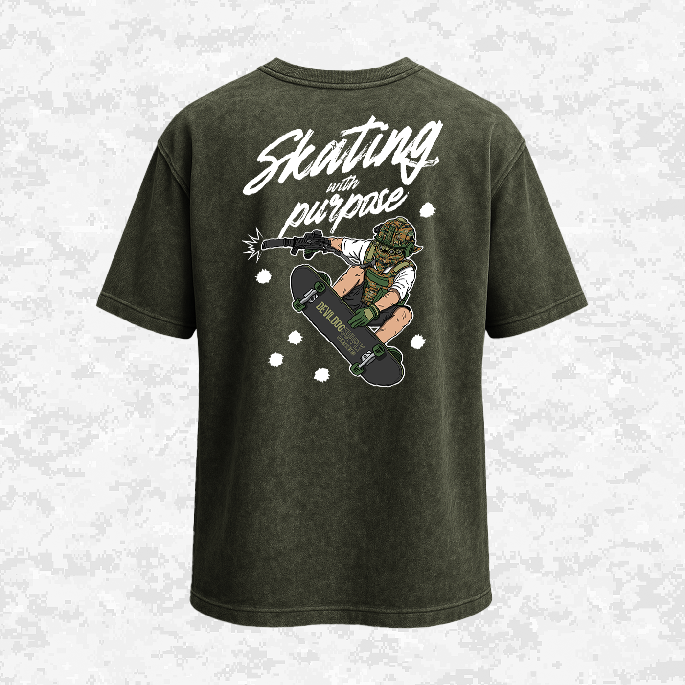 Skating With Purpose | (Marpat Forest) | Oversize T-shirt