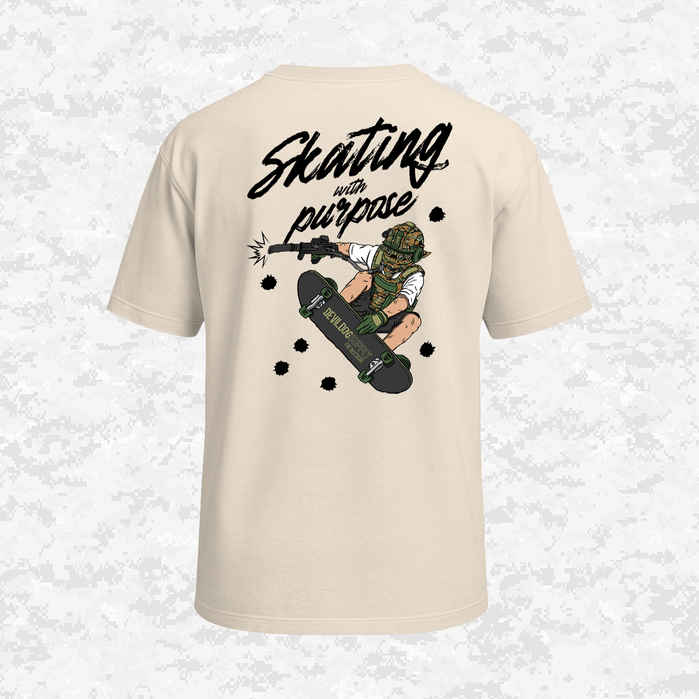 Skating With Purpose | (Marpat Forest) | Oversize T-shirt
