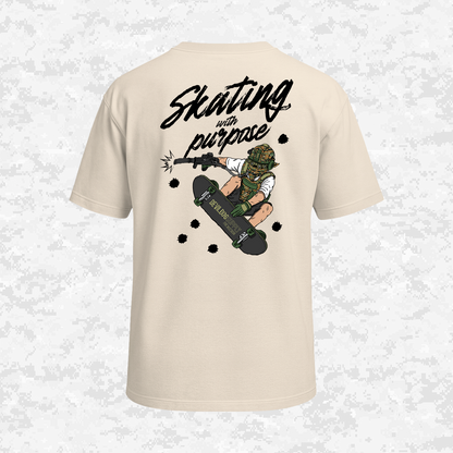 Skating With Purpose | (Marpat Forest) | Oversize T-shirt