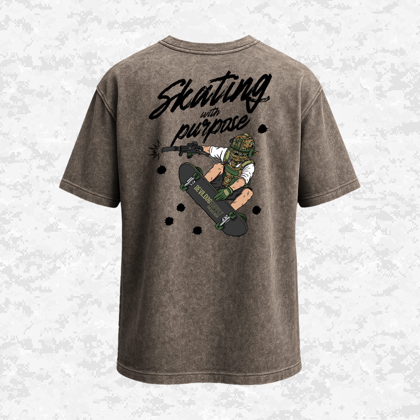 Skating With Purpose | (Marpat Forest) | Oversize T-shirt