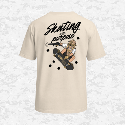 Skating With Purpose | (Marpat Desert) | Oversize T-shirt