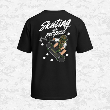 Skating With Purpose | (Marpat Forest) | Oversize T-shirt