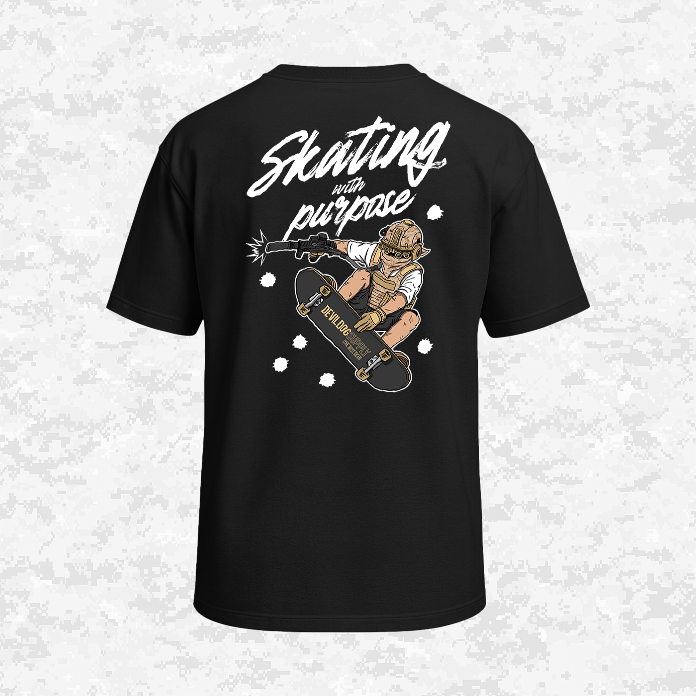 Skating With Purpose | (Marpat Desert) | Oversize T-shirt