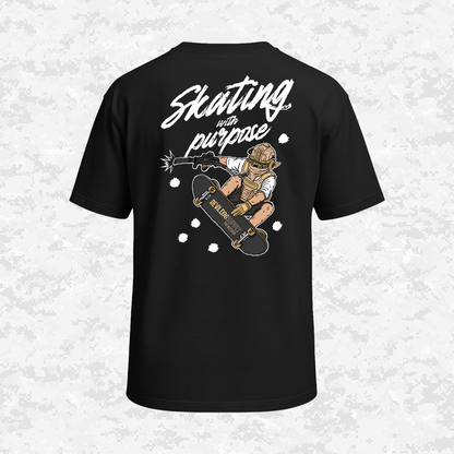 Skating With Purpose | (Marpat Desert) | Oversize T-shirt