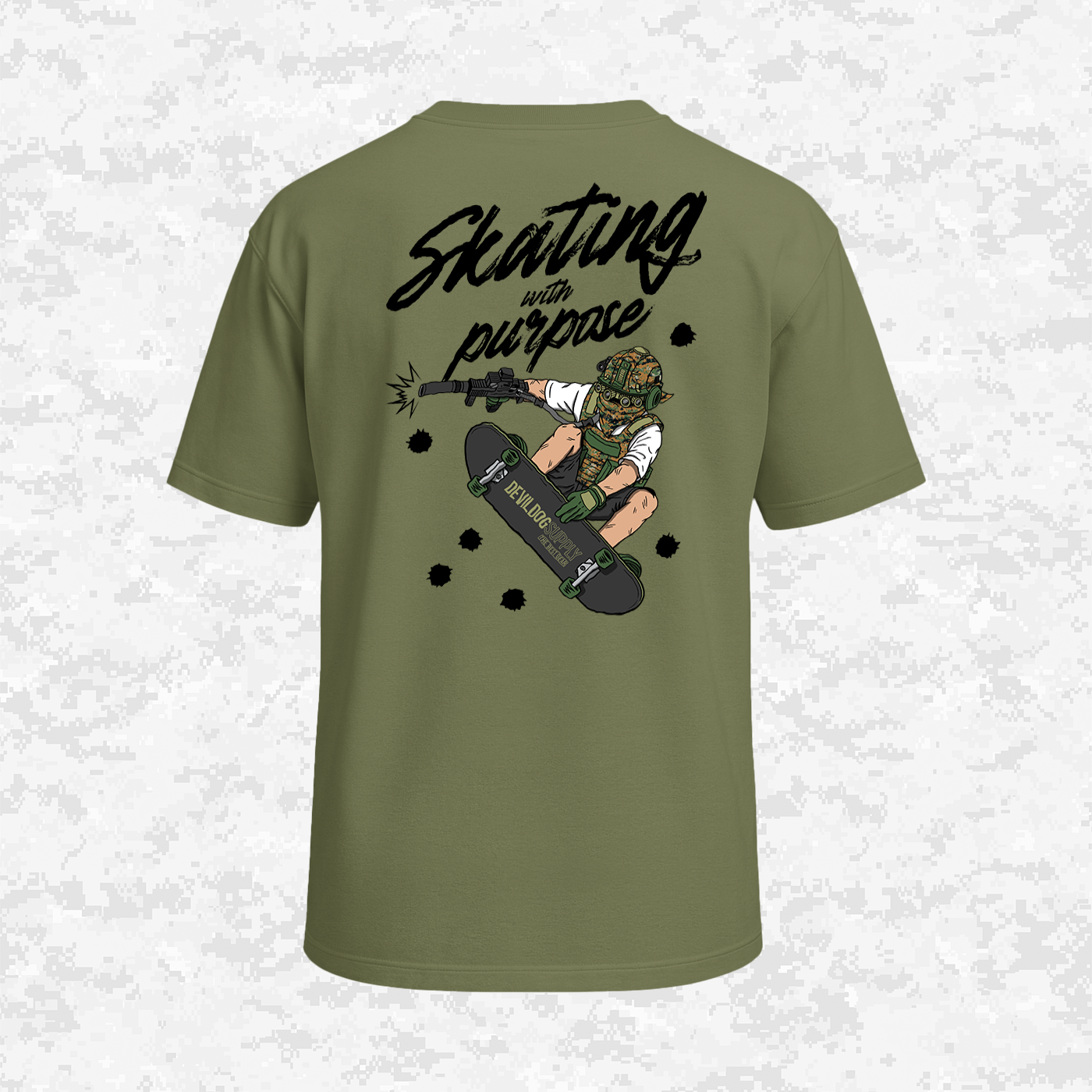 Skating With Purpose | (Marpat Forest) | Oversize T-shirt