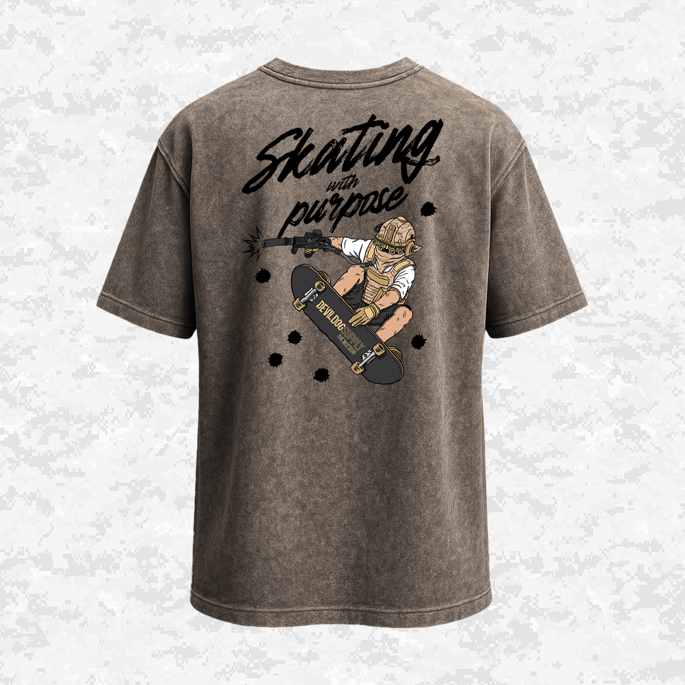 Skating With Purpose | (Marpat Desert) | Oversize T-shirt