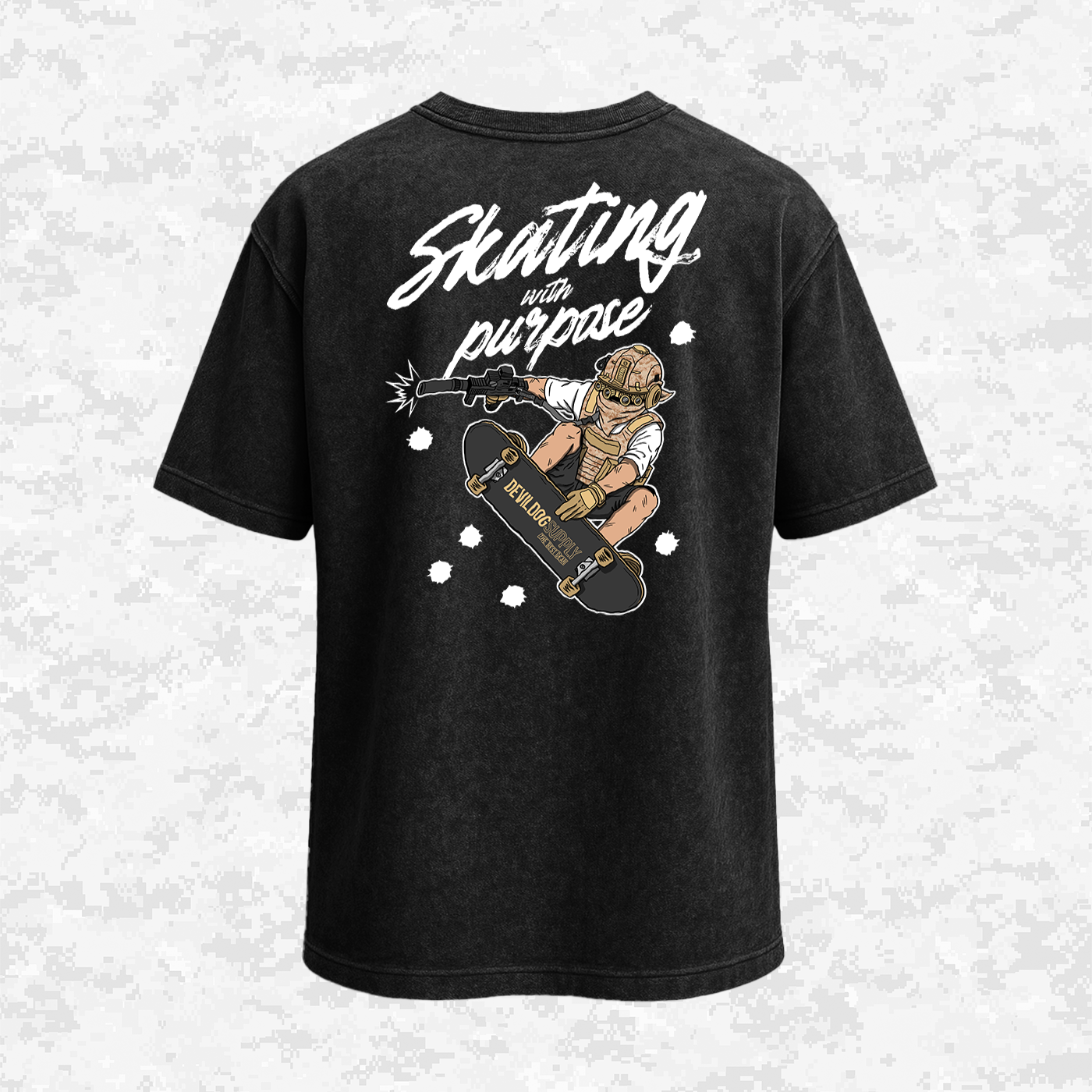 Skating With Purpose | (Marpat Desert) | Oversize T-shirt