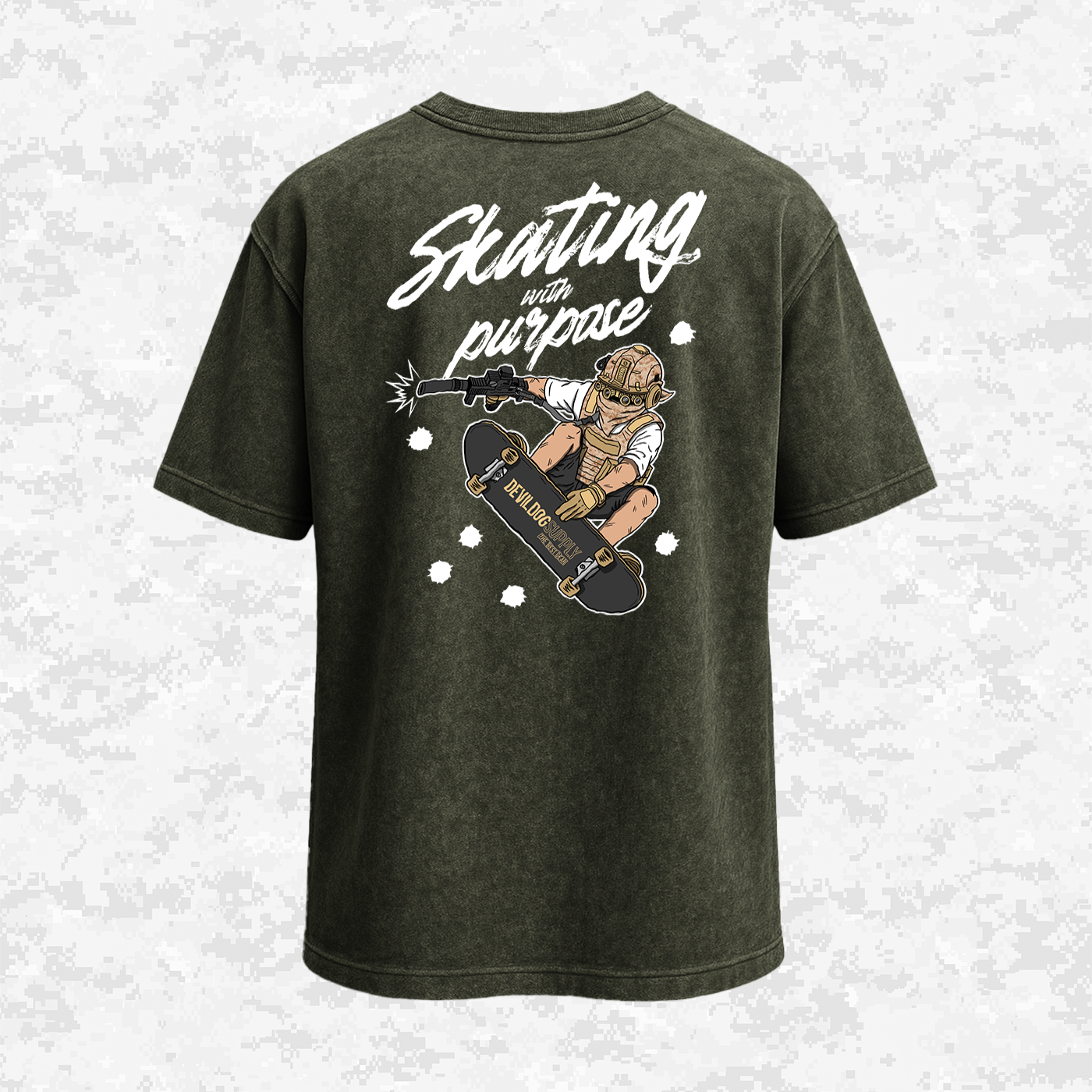 Skating With Purpose | (Marpat Desert) | Oversize T-shirt