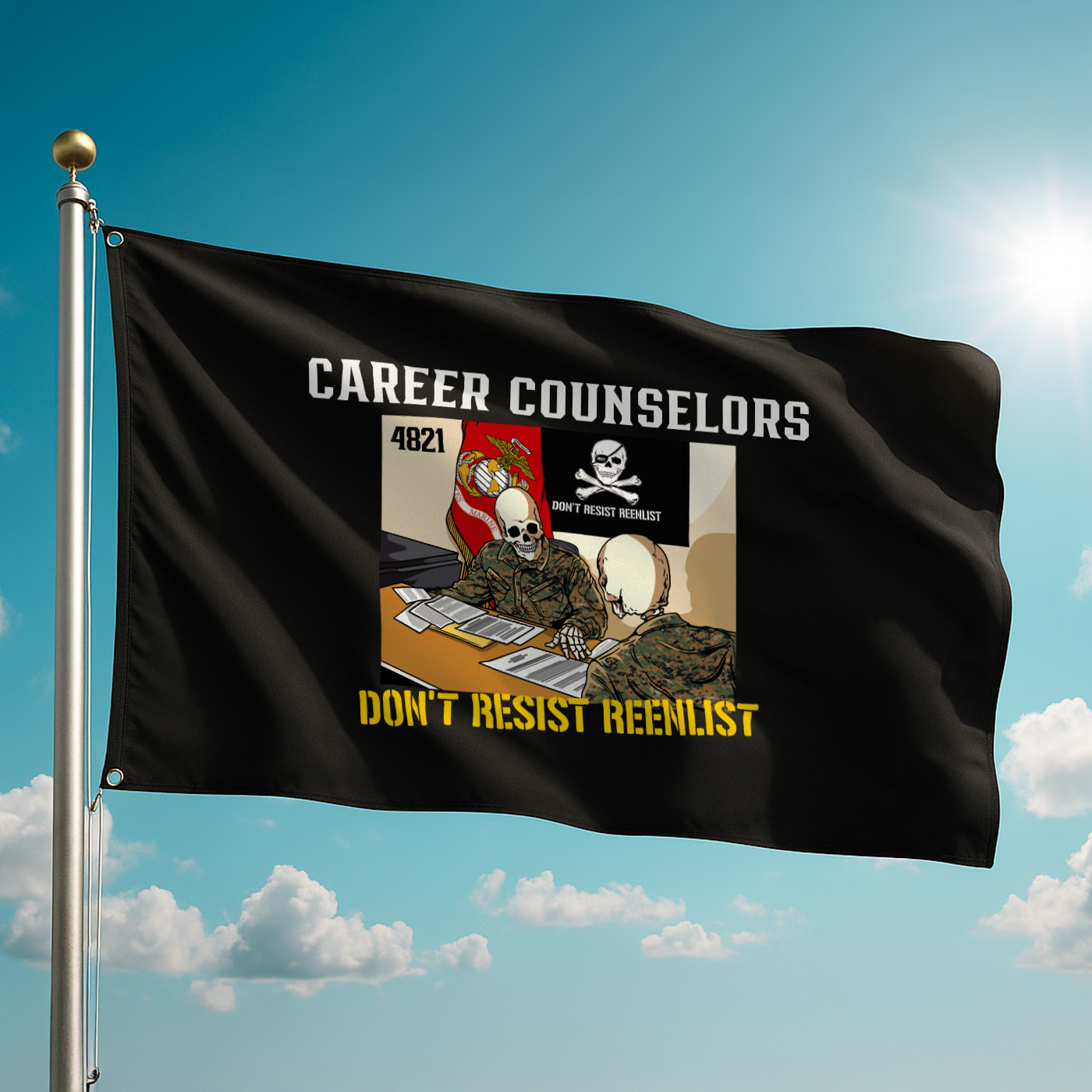 Carrer Counselors | Dont Resist Reenlist | 3x5 ft Flag