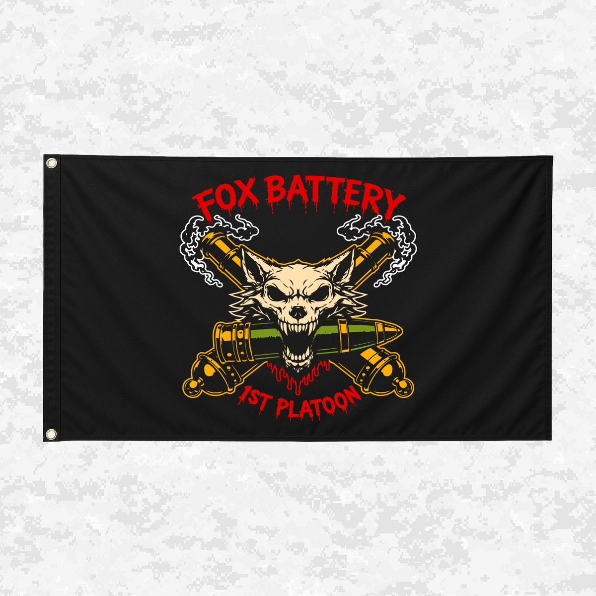 Fox Bsttery | 1st Platoon | 3x5 ft Flag
