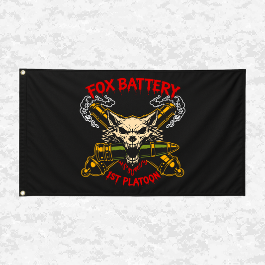 Fox Bsttery | 1st Platoon | 3x5 ft Flag