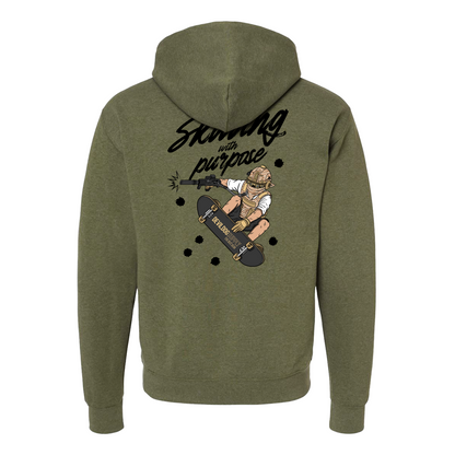 Skating With Purpose - Marine in Skate (marpat desert) Hoodie