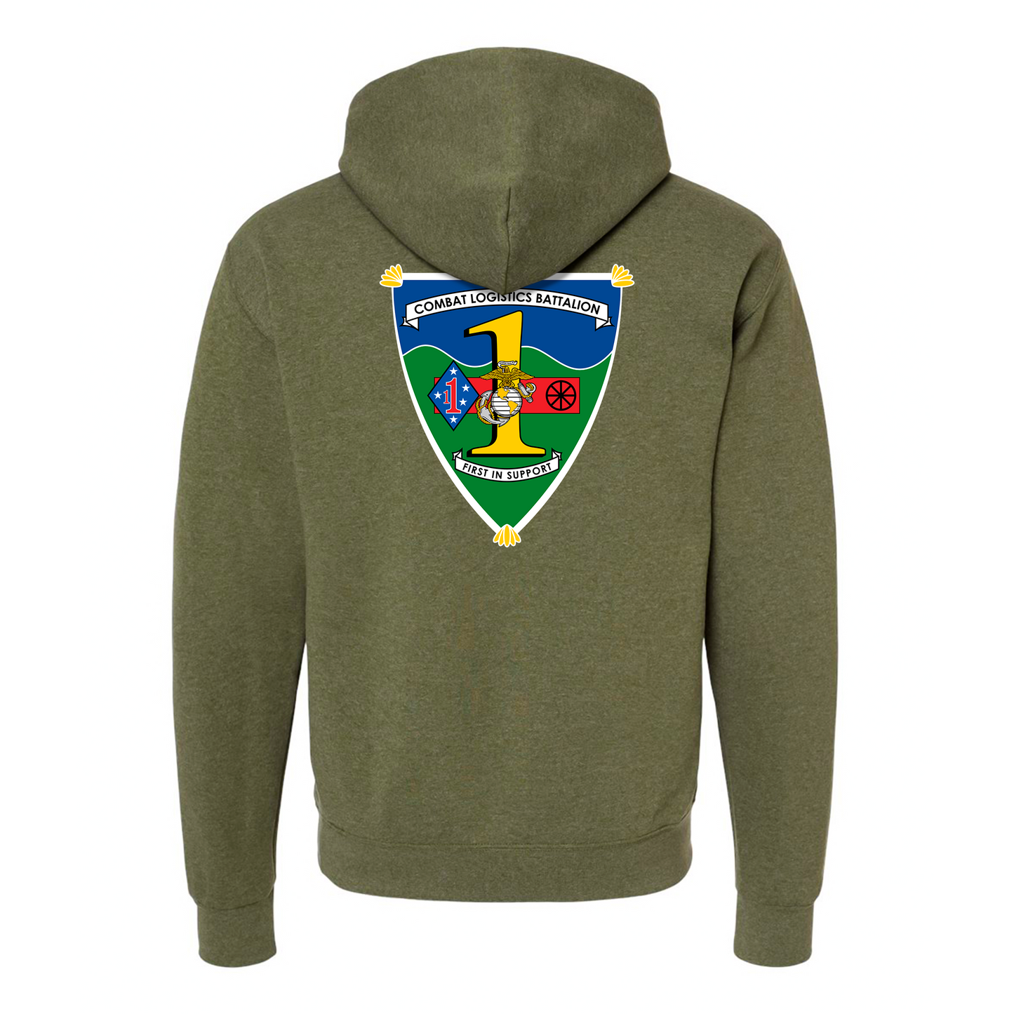 Combat Logistics Battalion 1 Unit “ First in Support” Hoddie