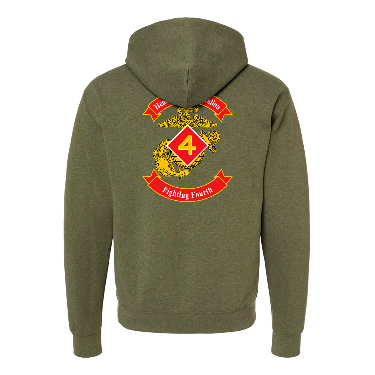 Headquarters Battalion 4th Marine Division Unit ¨Fighting Fourth¨ Hoddie