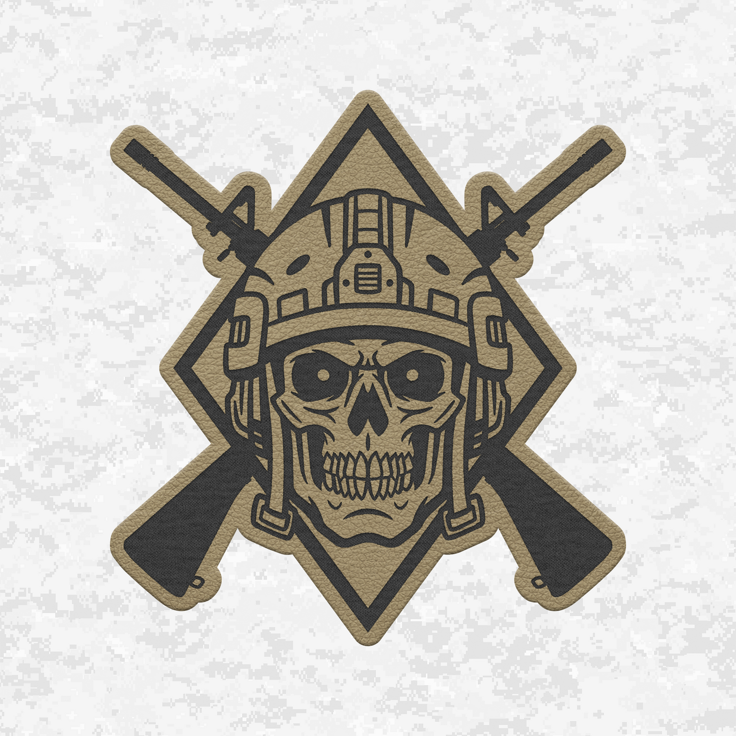 Tactical Skull Halloween Edition | Leather Patch | Velcro Backed