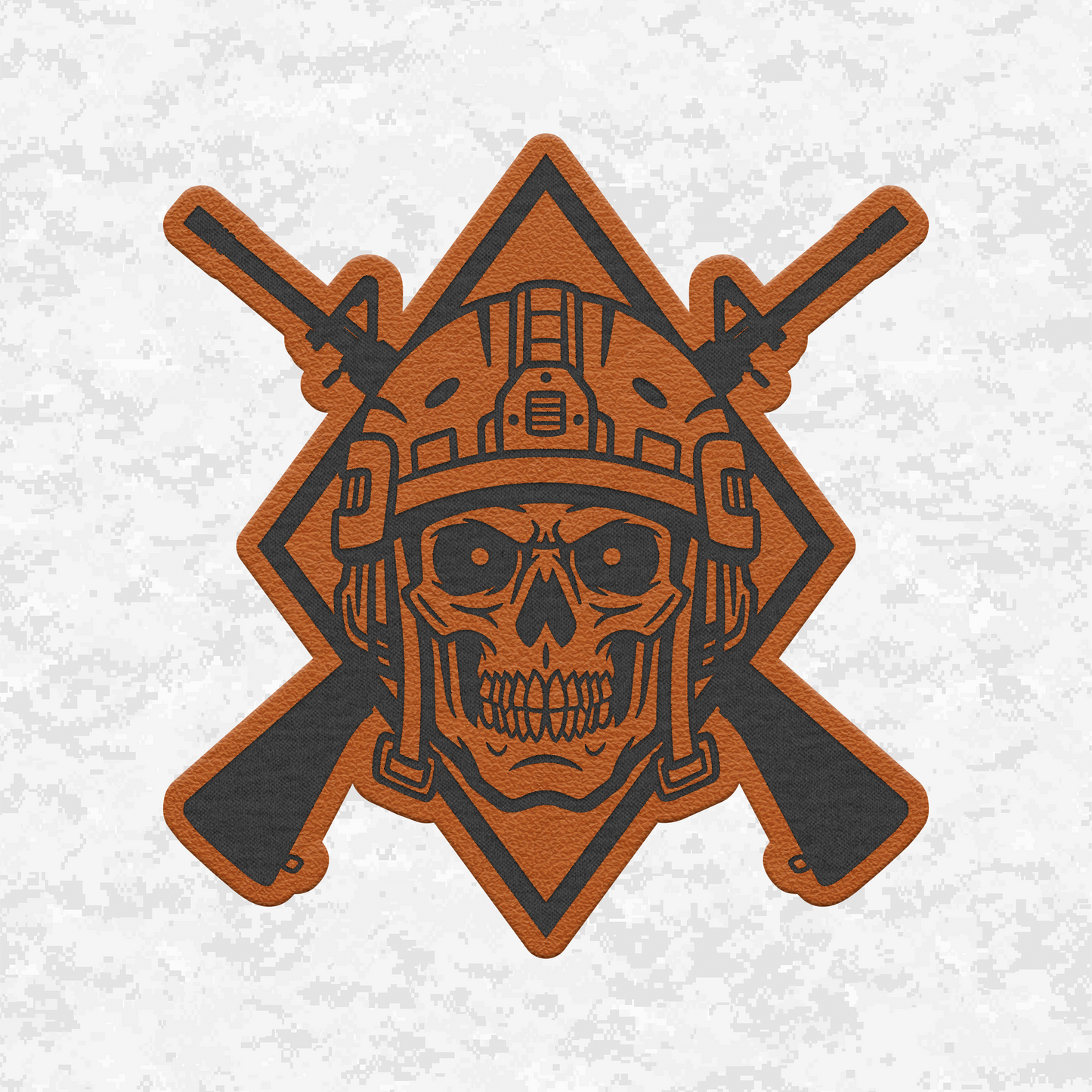 Tactical Skull Halloween Edition | Leather Patch | Velcro Backed
