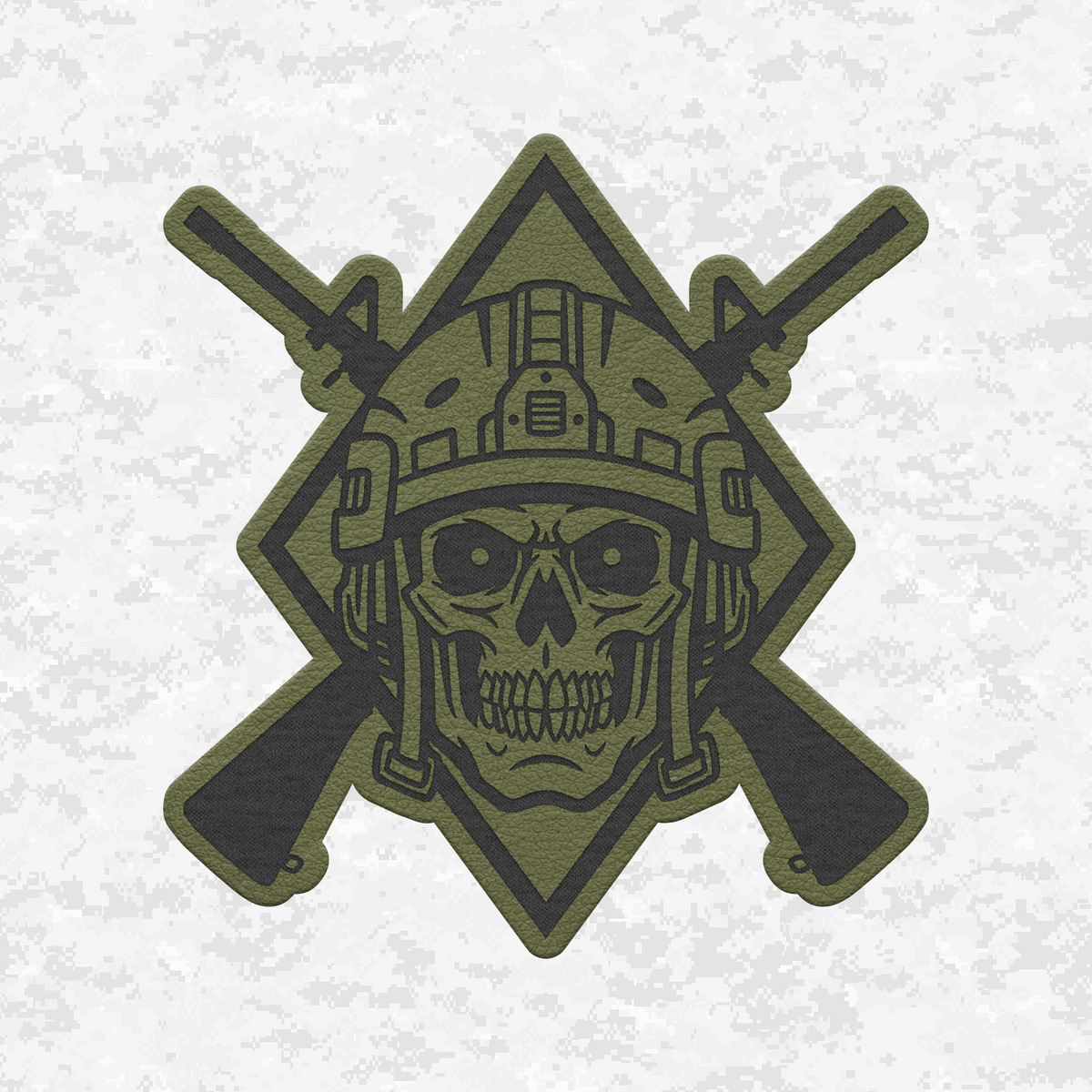 Tactical Skull Halloween Edition | Leather Patch | Velcro Backed