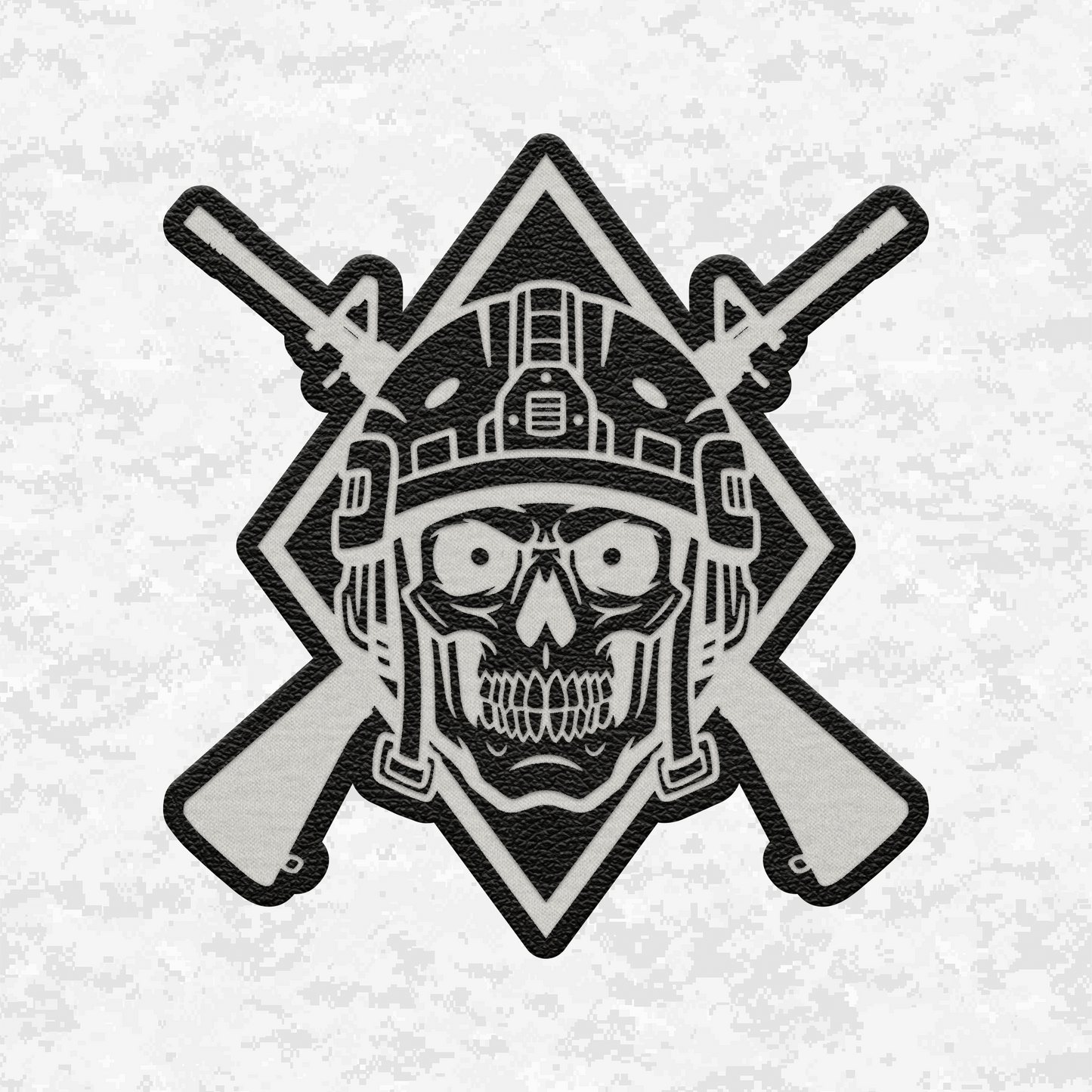 Tactical Skull Halloween Edition | Leather Patch | Velcro Backed