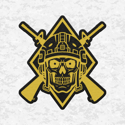 Tactical Skull Halloween Edition | Leather Patch | Velcro Backed
