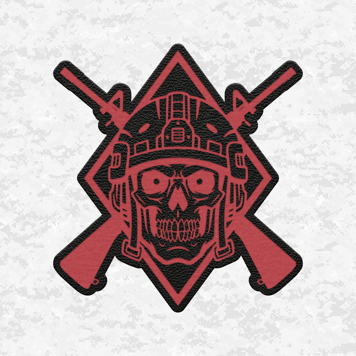 Tactical Skull Halloween Edition | Leather Patch | Velcro Backed