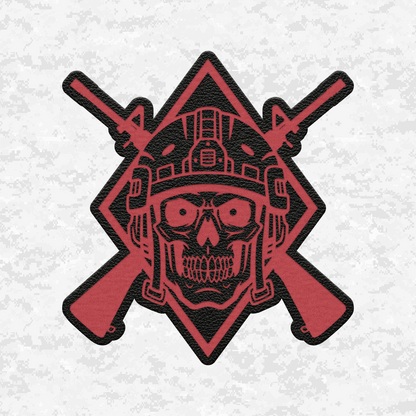 Tactical Skull Halloween Edition | Leather Patch | Velcro Backed