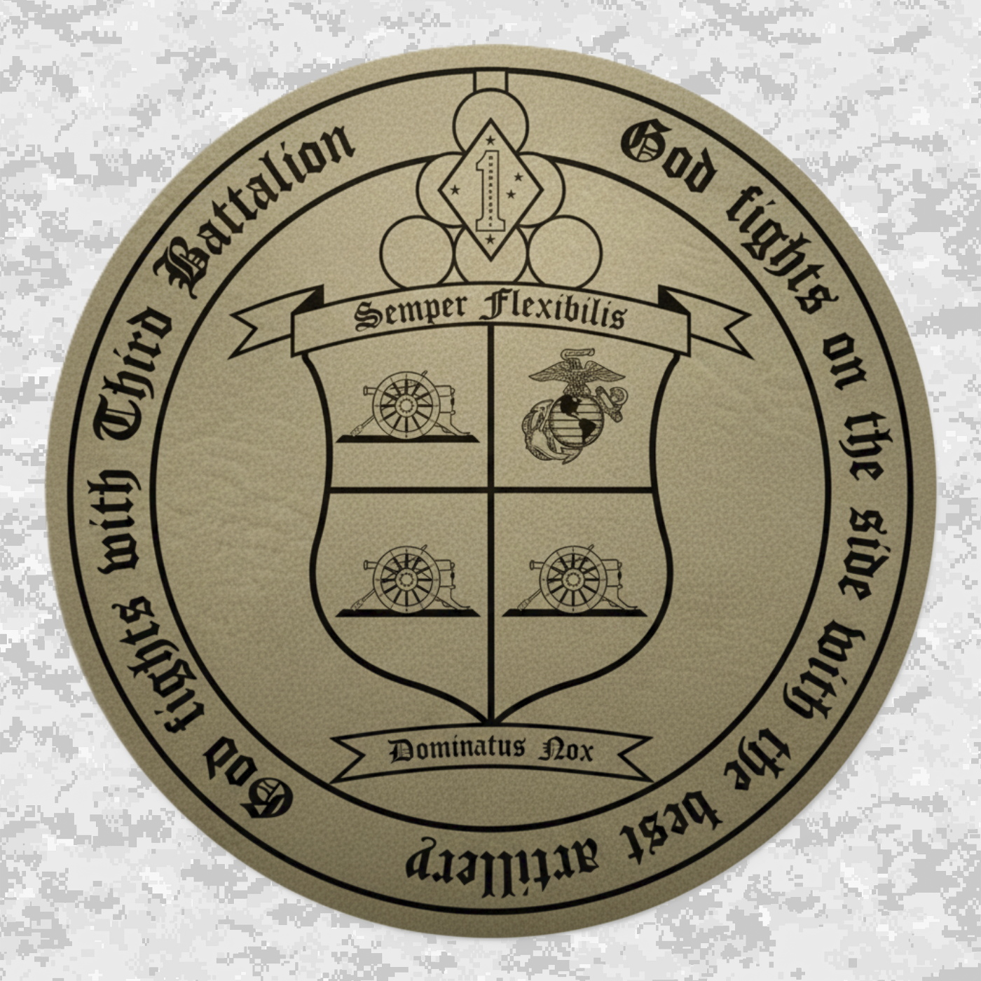 3rd Battalion 11th Marines Unit "Thunder" | Leather Patch | Velcro Backed