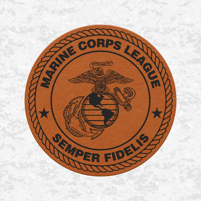 Marine Corps League | Semper Fidelis | Leather Patch
