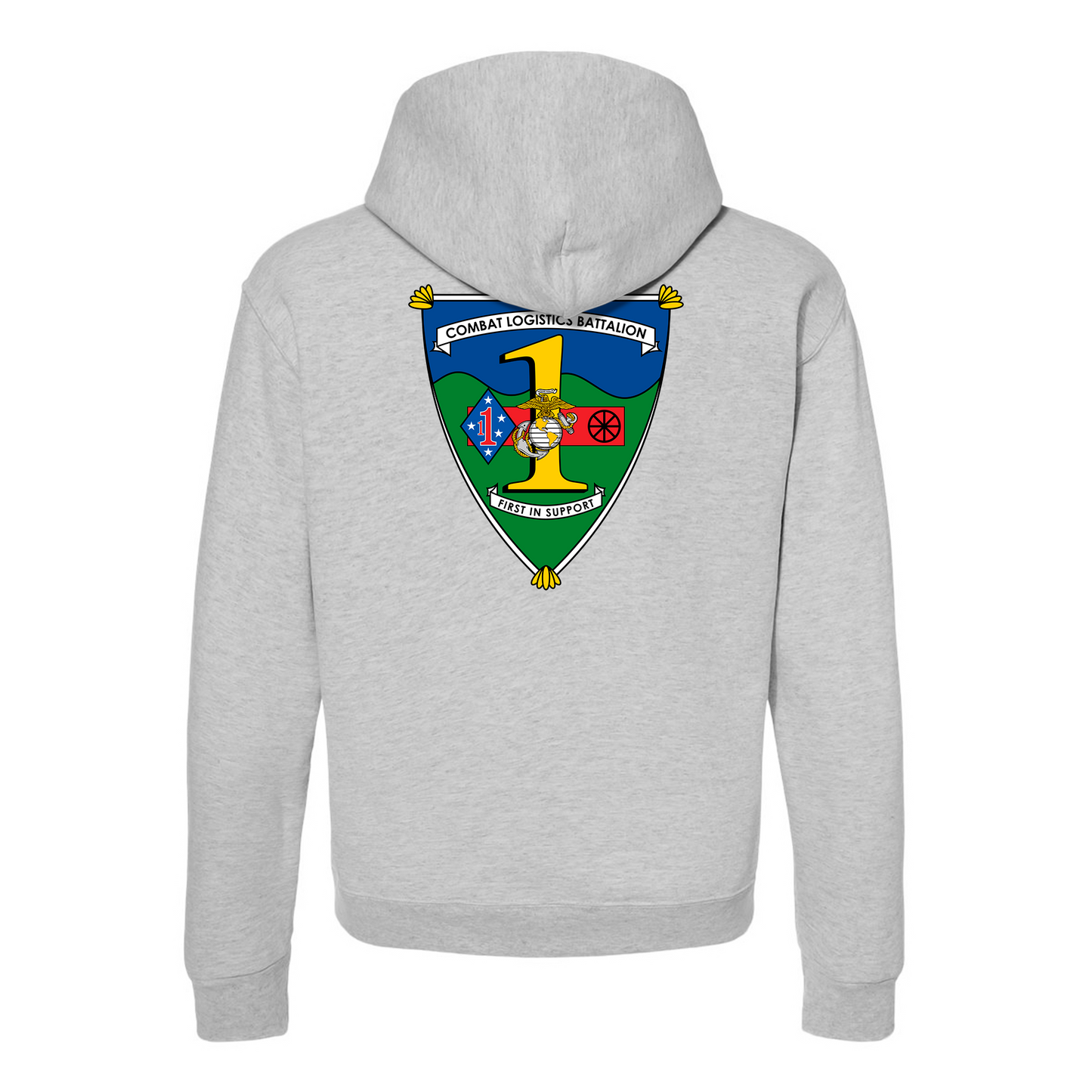 Combat Logistics Battalion 1 Unit “ First in Support” Hoddie