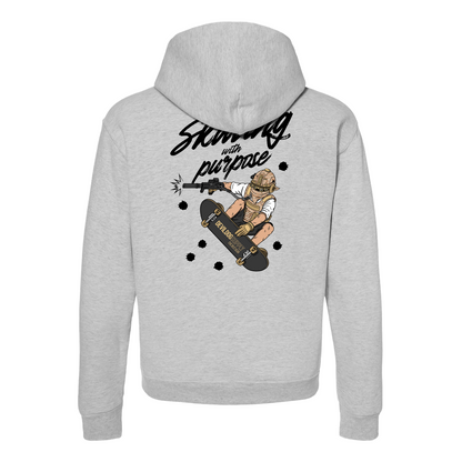 Skating With Purpose - Marine in Skate (marpat desert) Hoodie