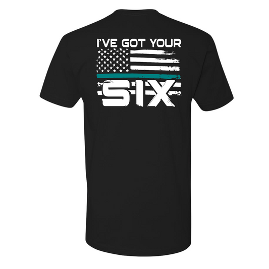 I've Got Your Six Teal Line | T-shirt