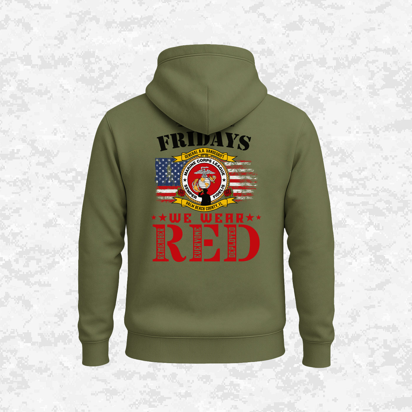 RED FRIDAY | DET. #68 GENERAL A.A. VANDEGRIFT | Hoodie