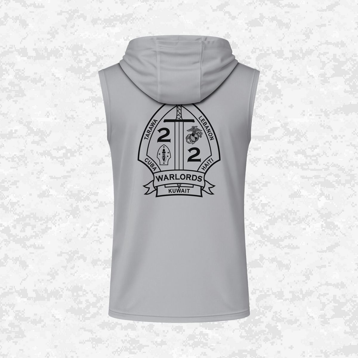 2nd Battalion 2nd Marines Unit "Warlords" Classic Edition #3 | DRIFIT Sleeveless, Tank, Sleeveless Hoodie
