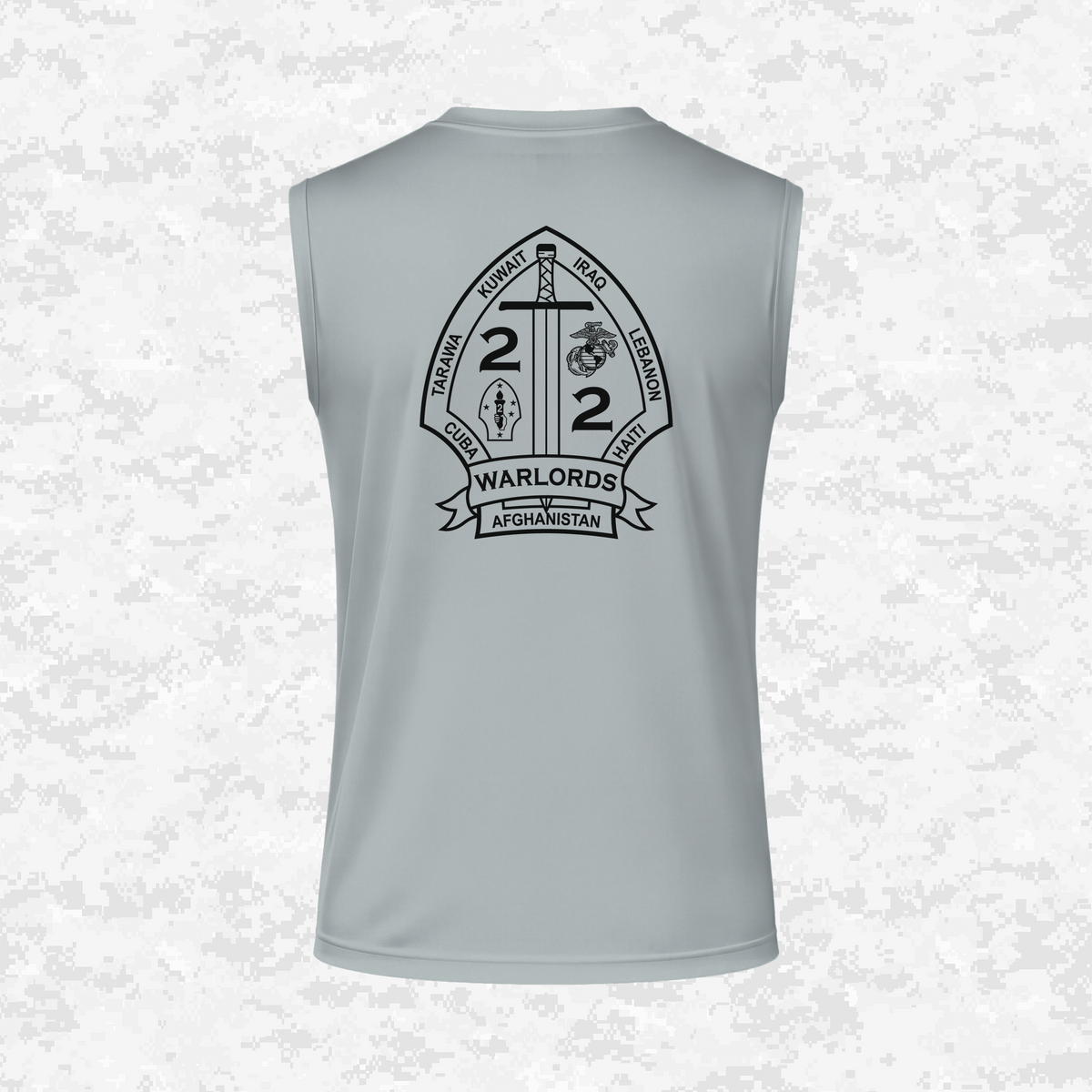 2nd Battalion 2nd Marines Unit "Warlords" Classic Edition #1 | DRIFIT Sleeveless, Tank, Sleeveless Hoodie